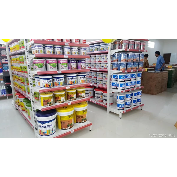 Panda Rak Supermarket D4 Island Gondola Joining 4 Layer (Hero)